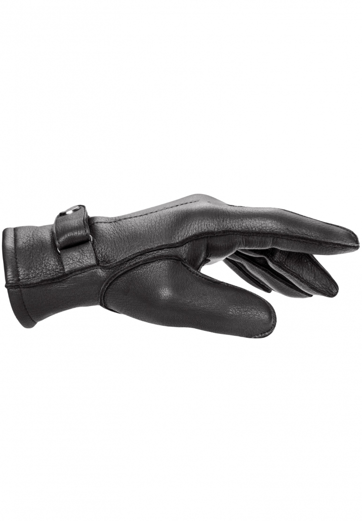 Maßkleidung Rebmann – Fingerhandschuhe aus Pearlwood schwarz Hirschleder